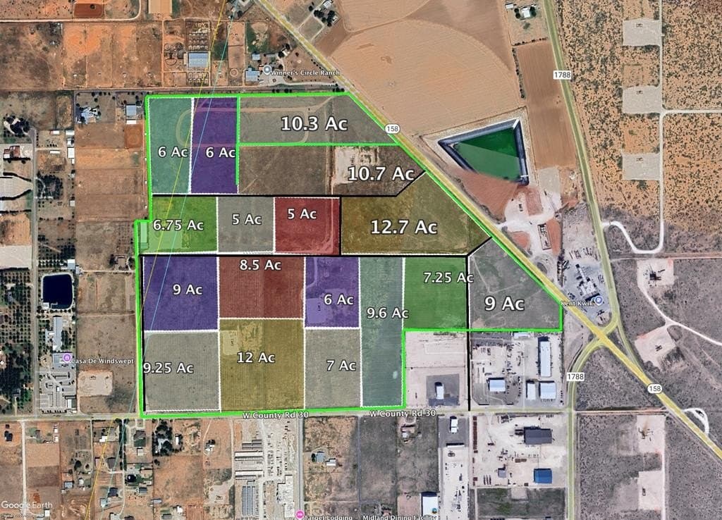 10.7 acres in Midland County