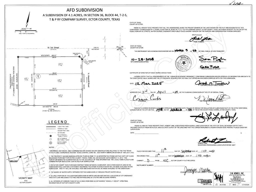 1 acres in Ector County