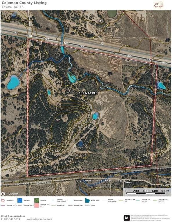 153.6 acres in Coleman County