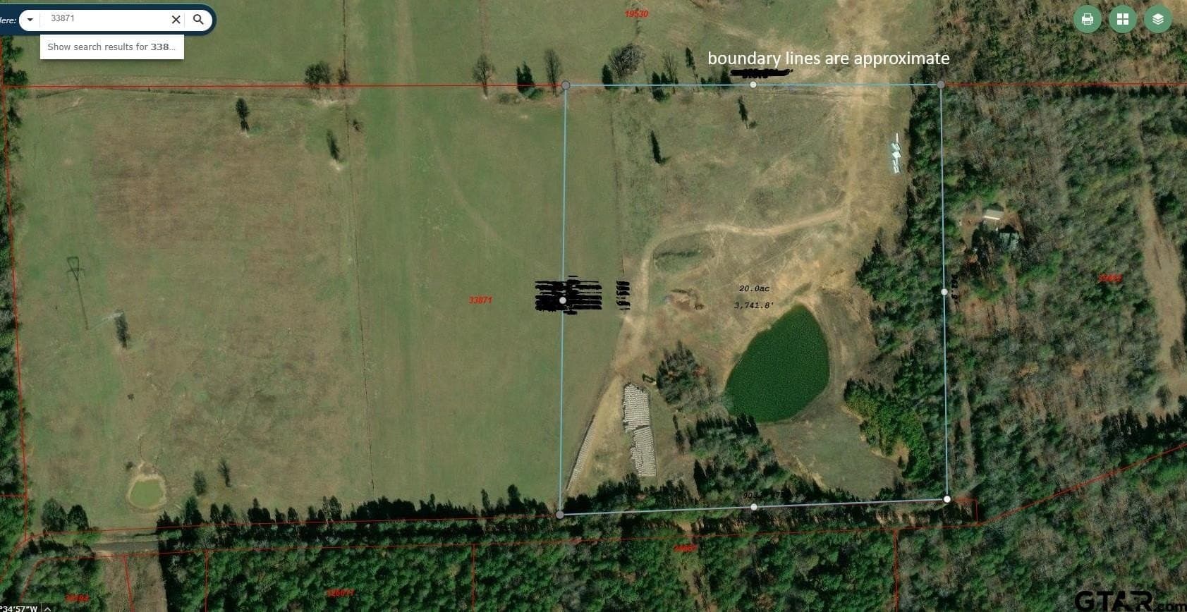 20 acres in Cass County