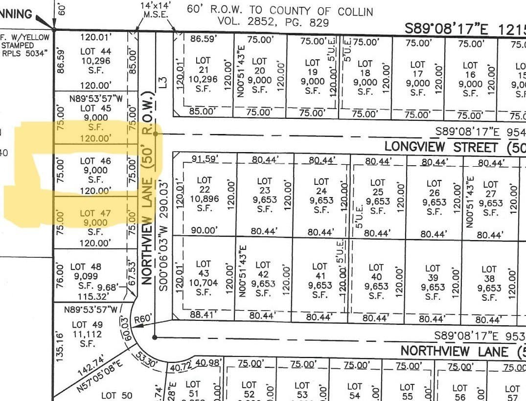 0.21 acres in Collin County