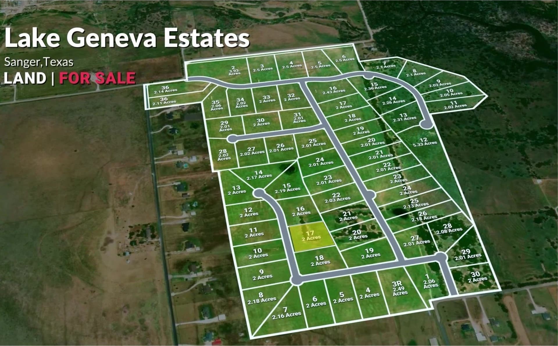 2 acres in Denton County