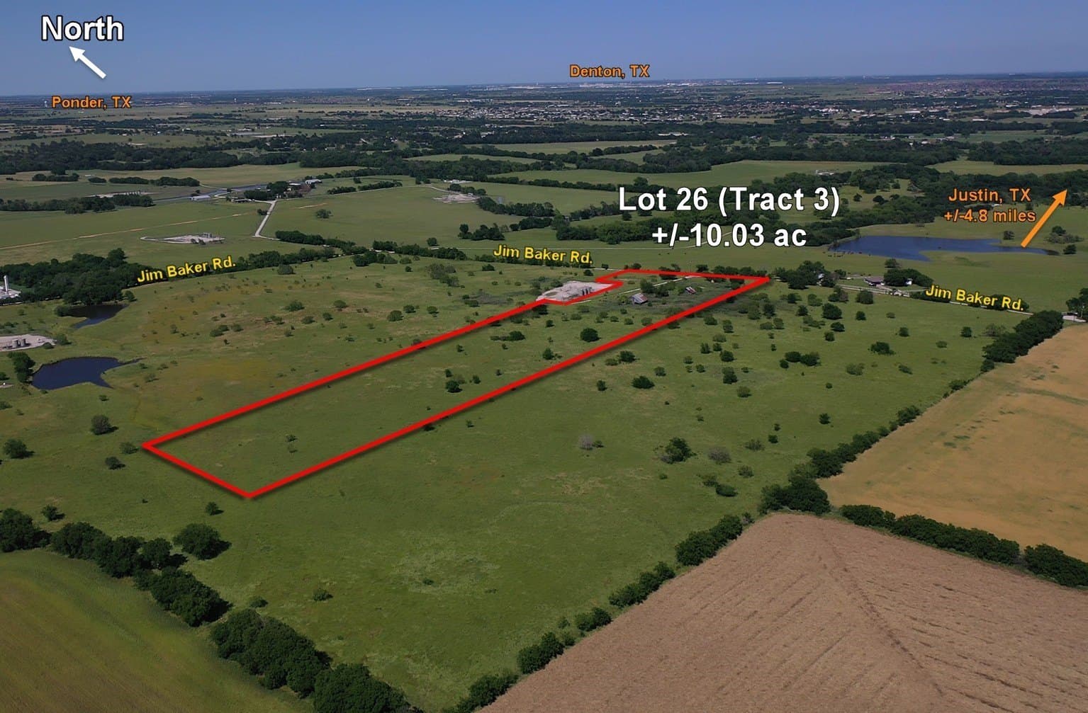 10.03 acres in Denton County
