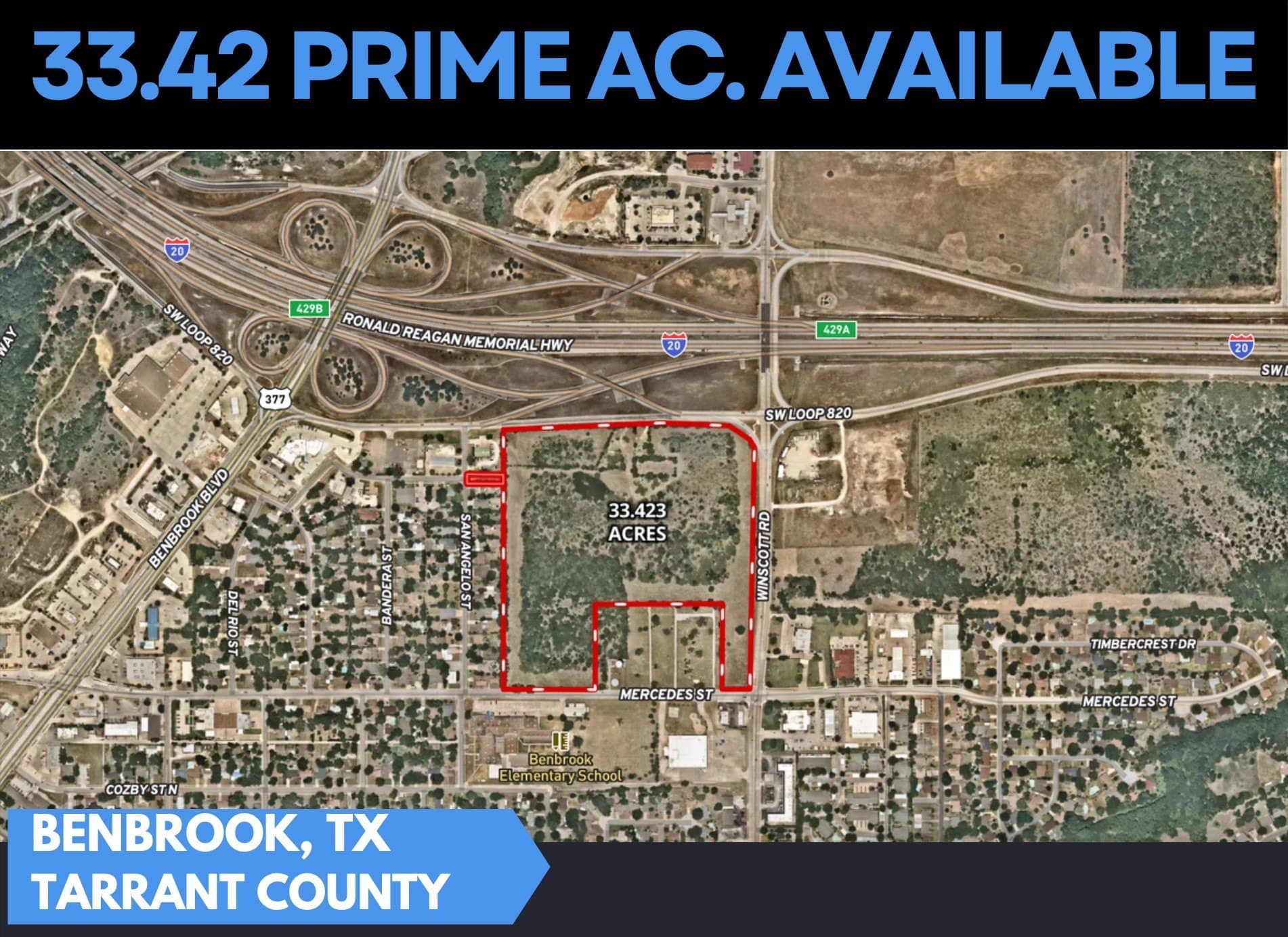 33.42 acres in Tarrant County