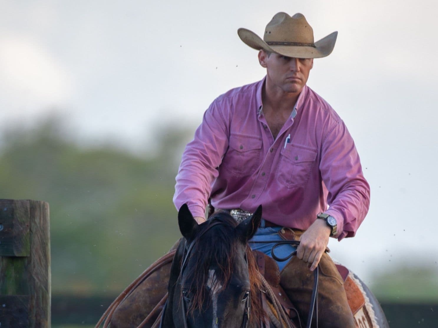 James Clement on horseback