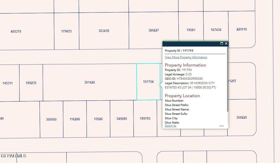 0.23 acres in El Paso County