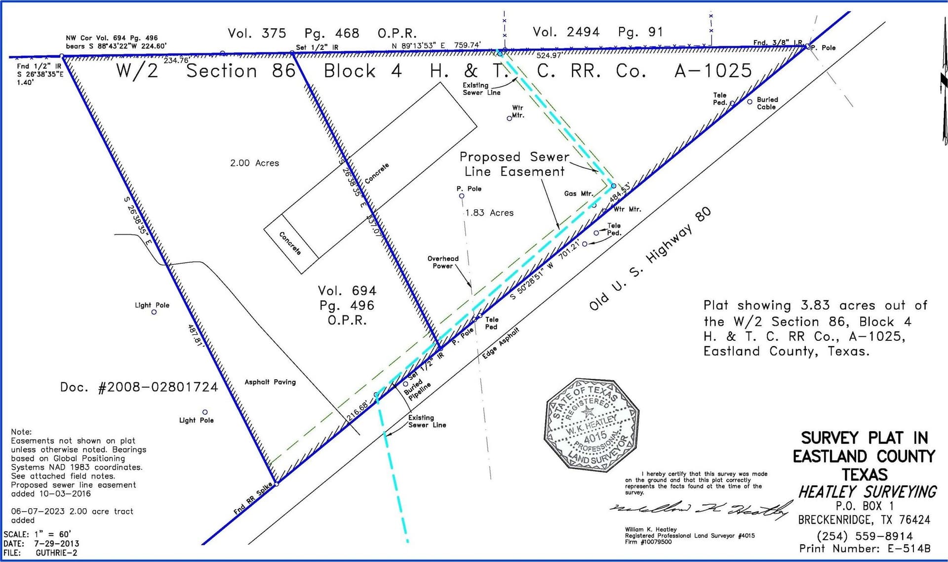 2 acres in Eastland County