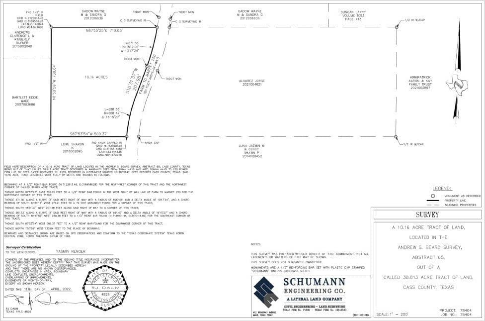 10.16 acres in Cass County