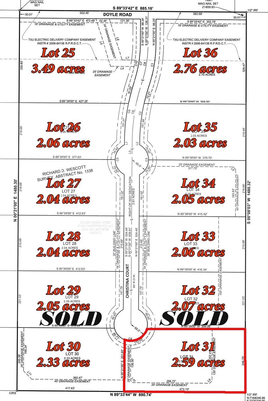 2.59 acres in Denton County