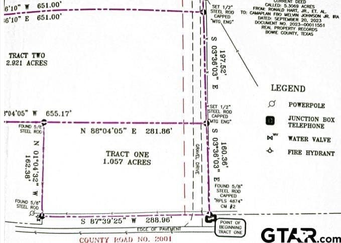 1.06 acres in Bowie County