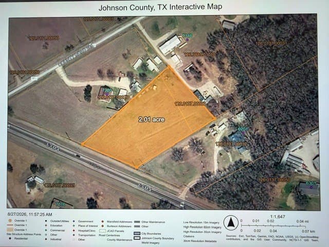2 acres in Johnson County