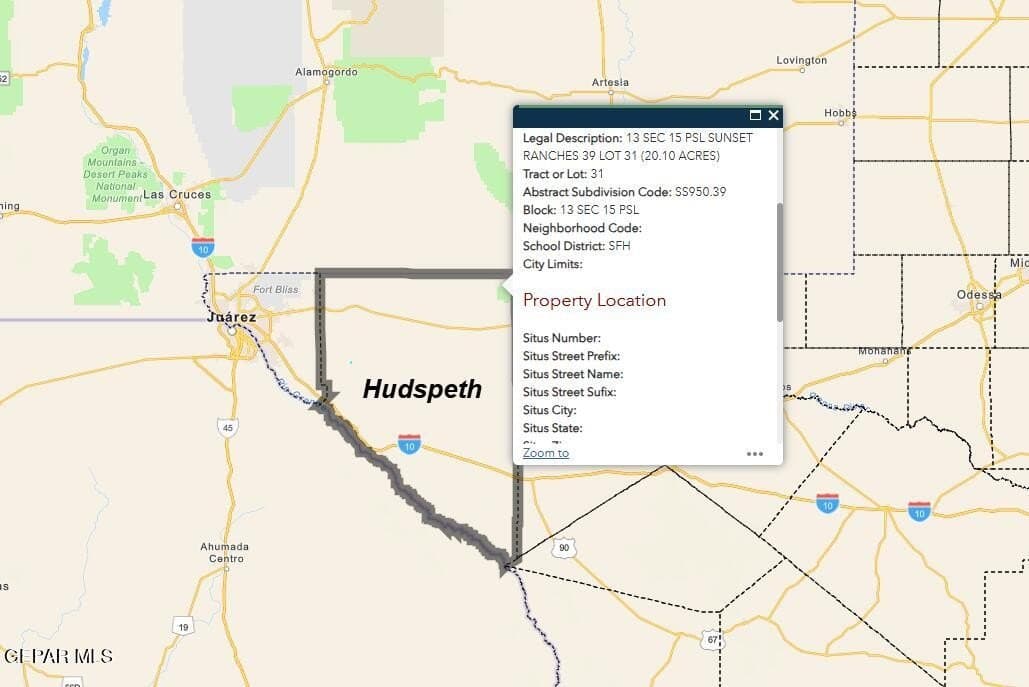 20.1 acres in Hudspeth County