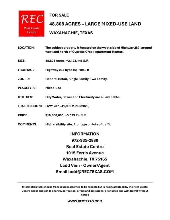48.81 acres in Ellis County