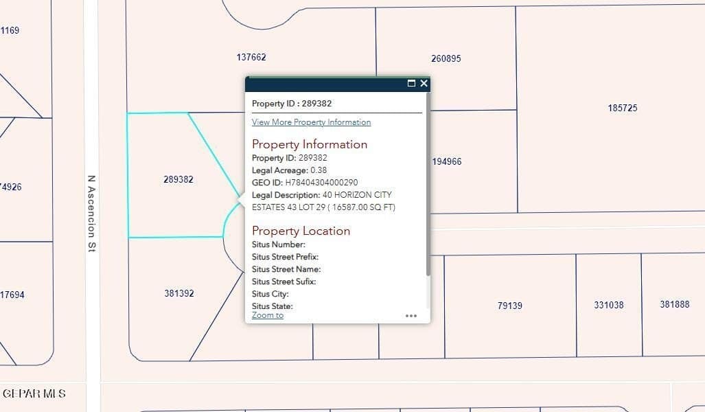0.38 acres in El Paso County