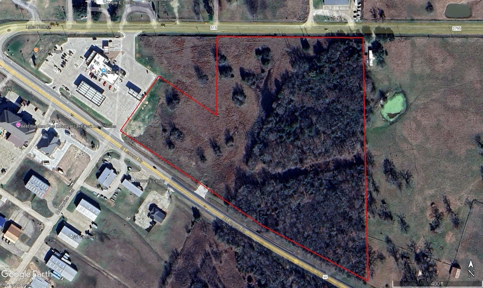16.72 acres in Rains County