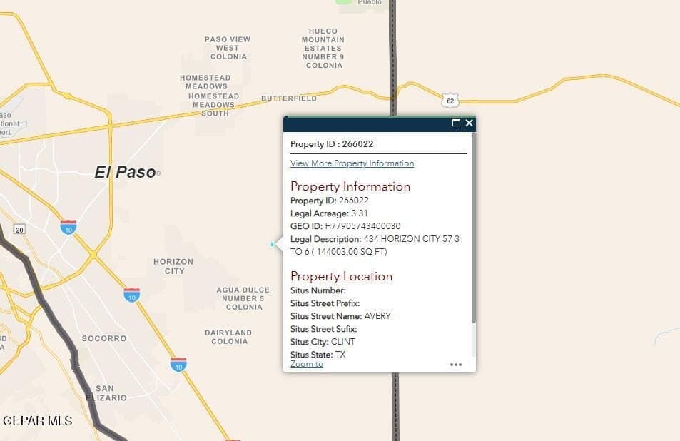 3.31 acres in El Paso County