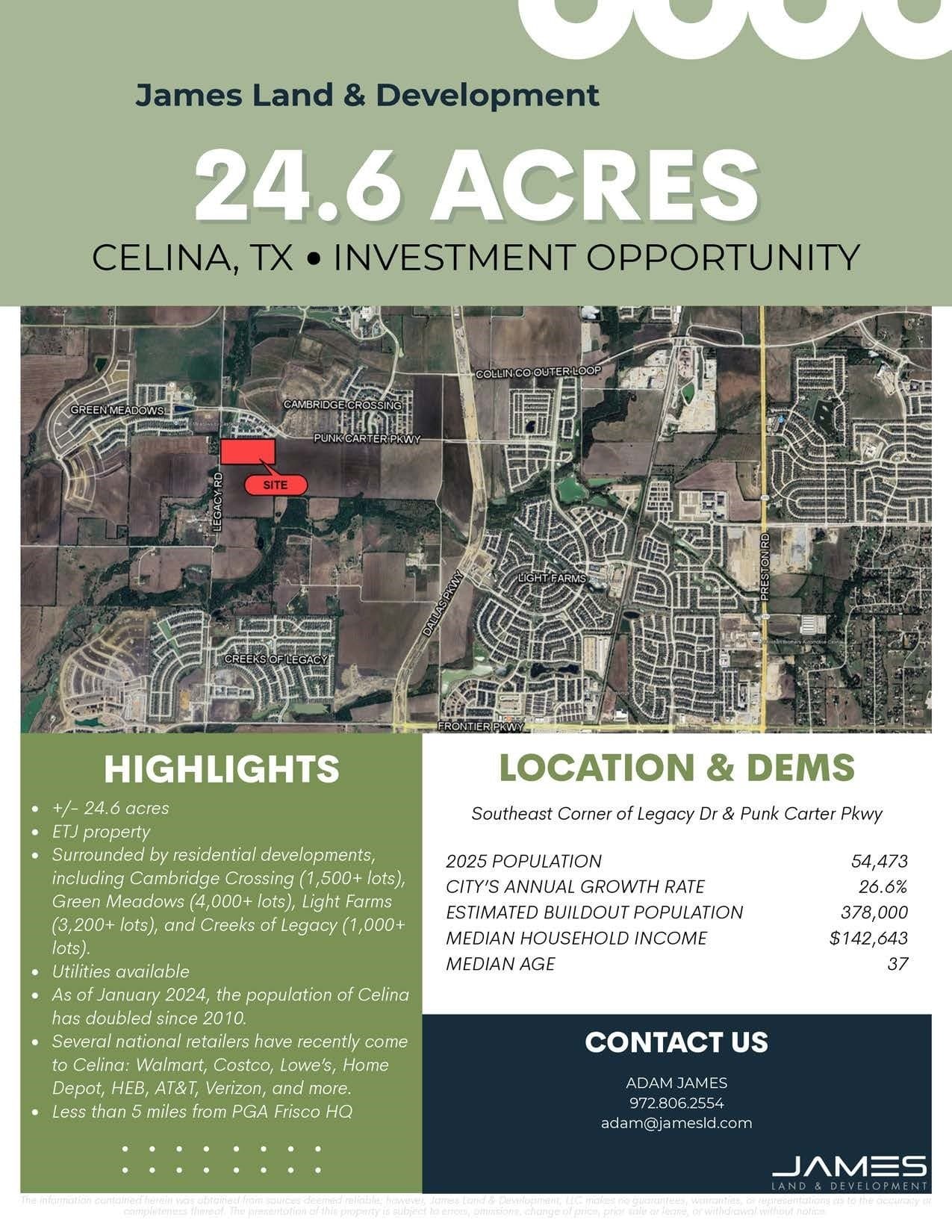 24.61 acres in Collin County