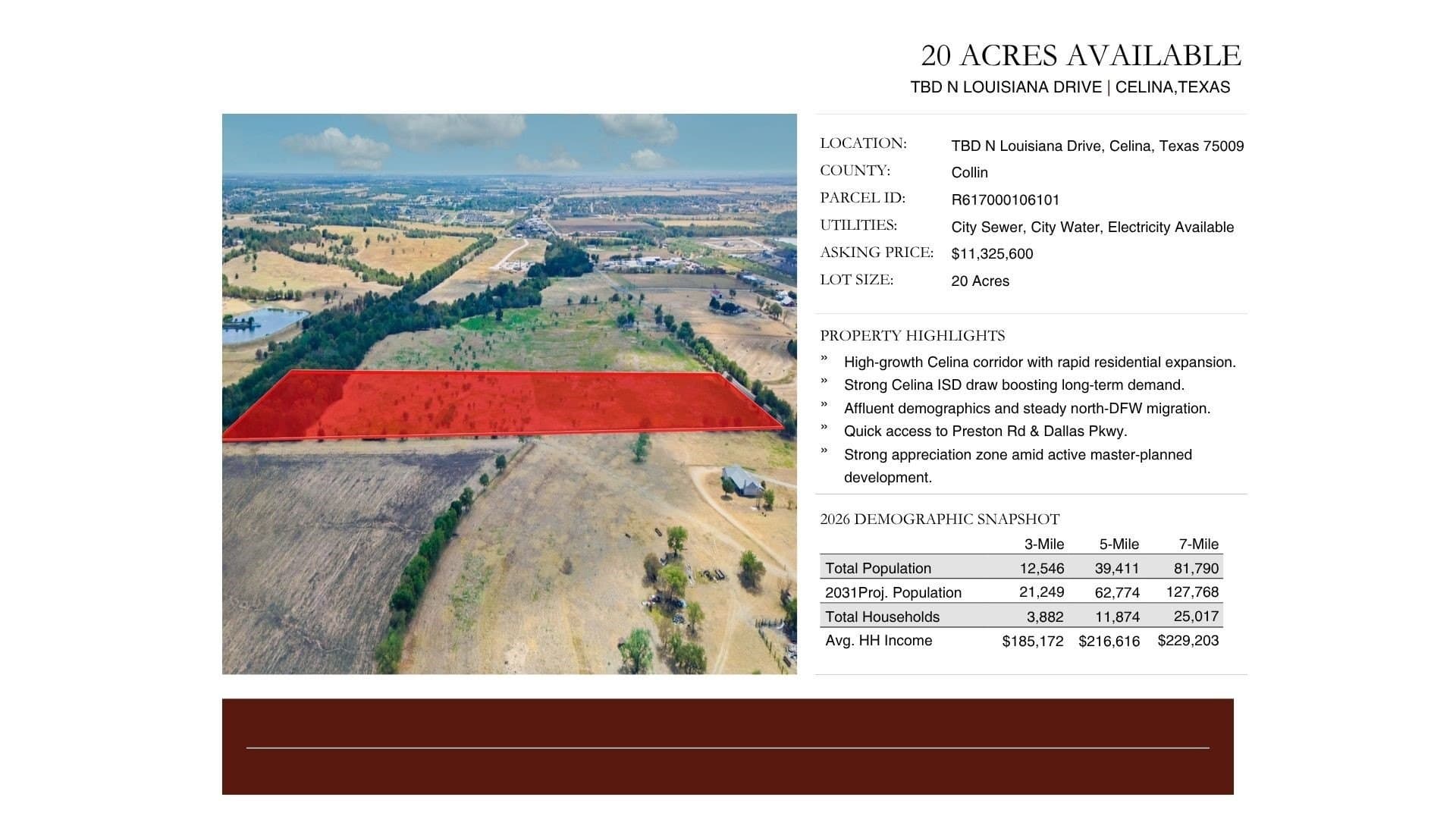 20 acres in Collin County
