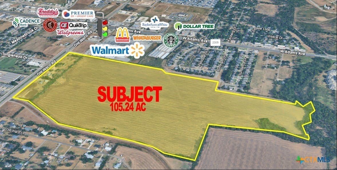 105.24 acres in Bell County