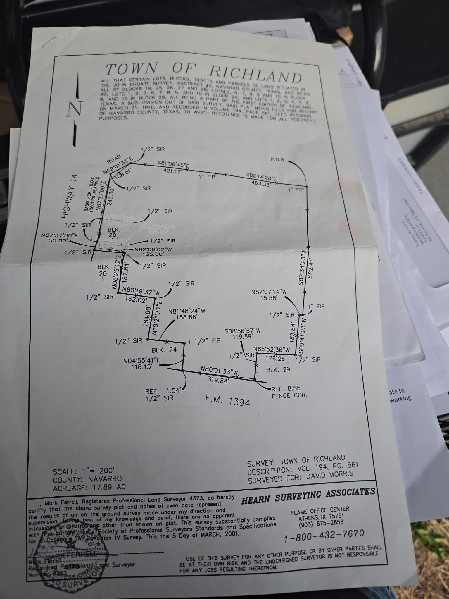 17.89 acres in Navarro County
