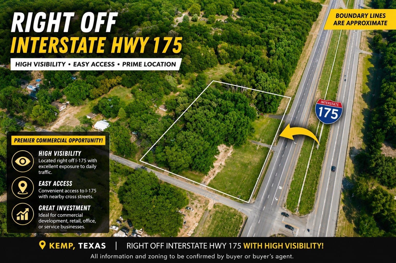 1.25 acres in Kaufman County