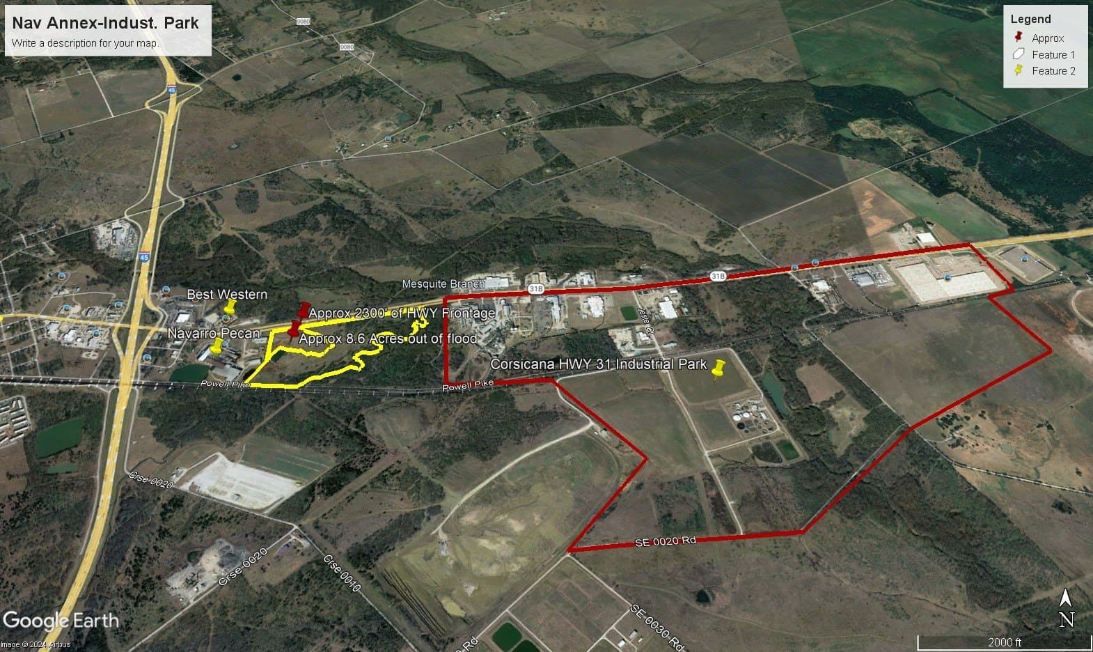 47.59 acres in Navarro County