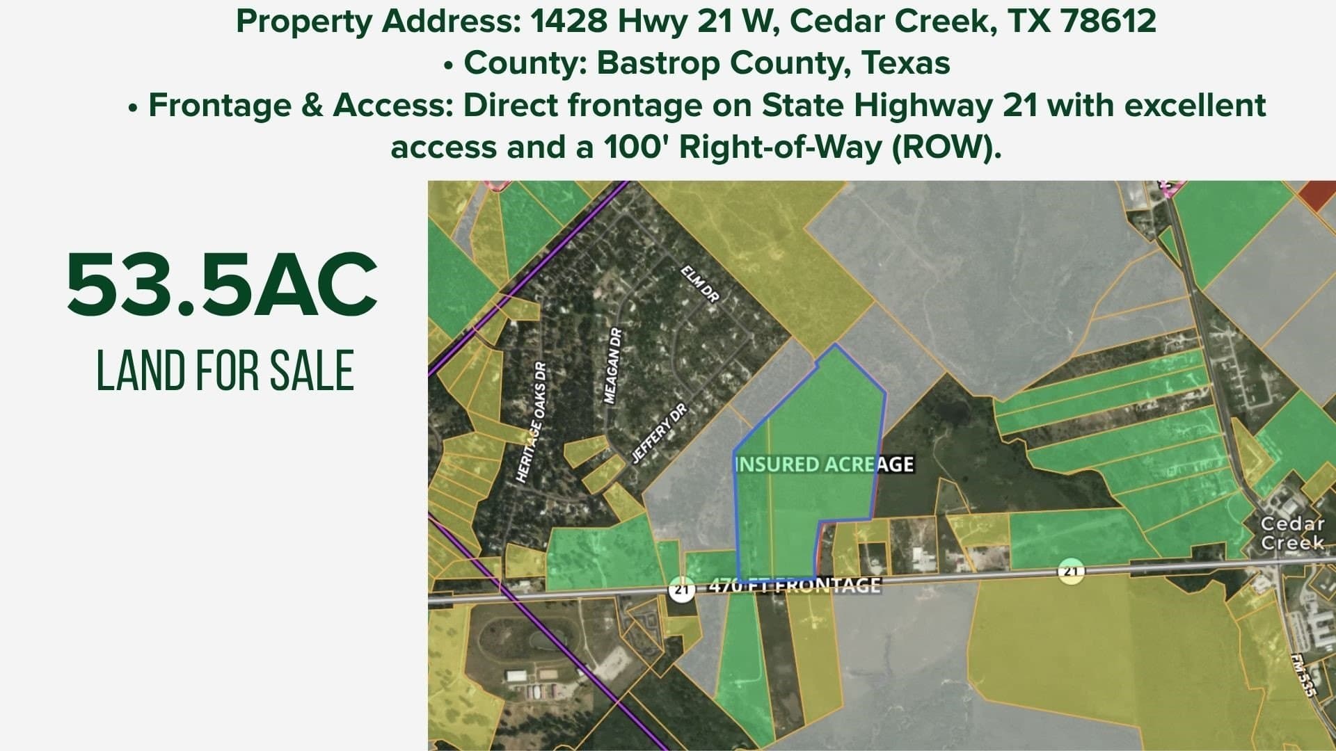 53.55 acres in Bastrop County