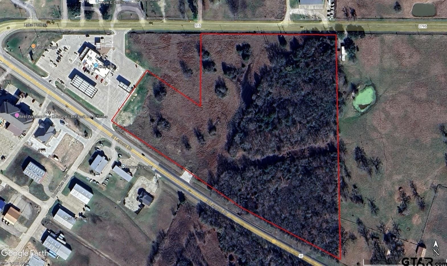 16.72 acres in Rains County