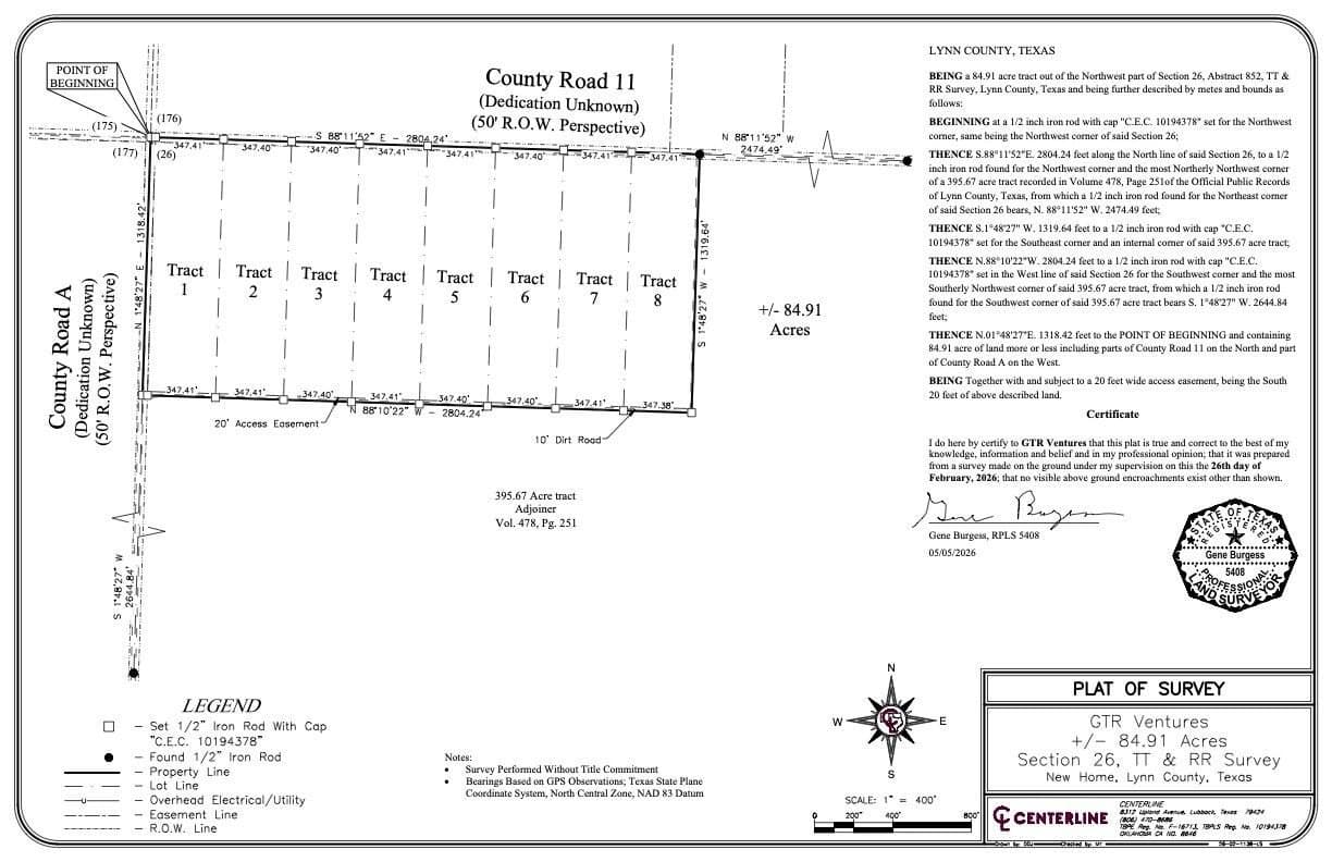 10.5 acres in Lynn County