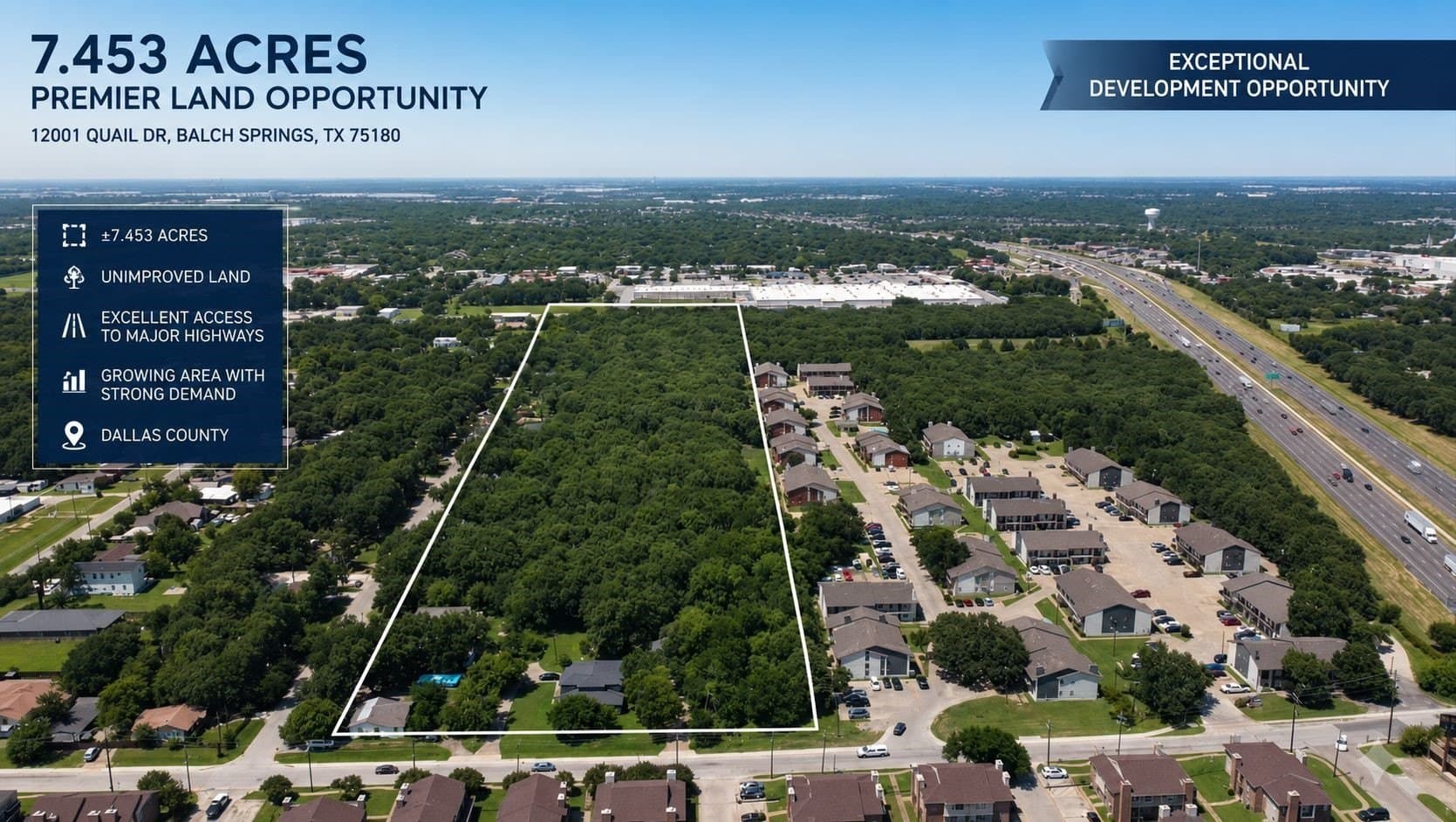 7.45 acres in Dallas County