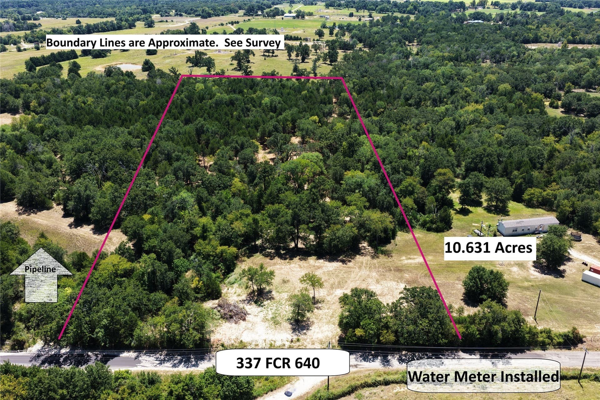 10.63 acres in Freestone County