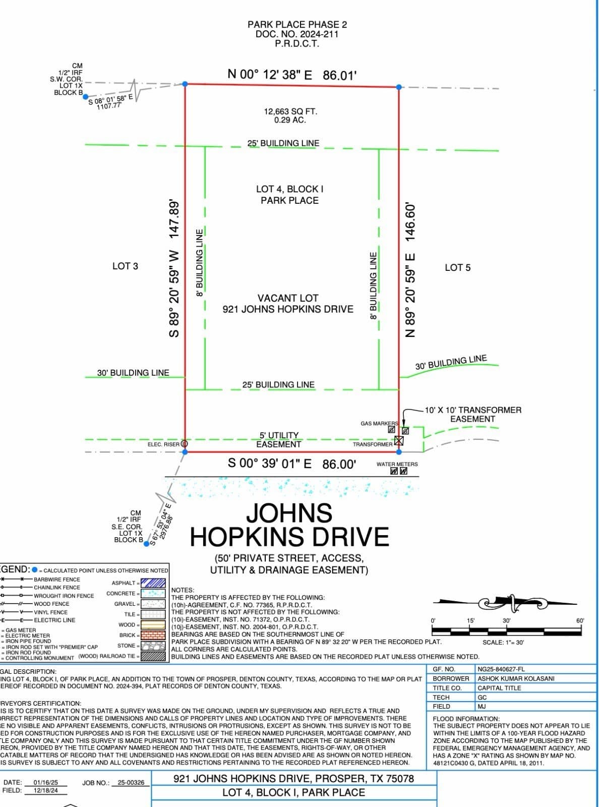 0.29 acres in Denton County