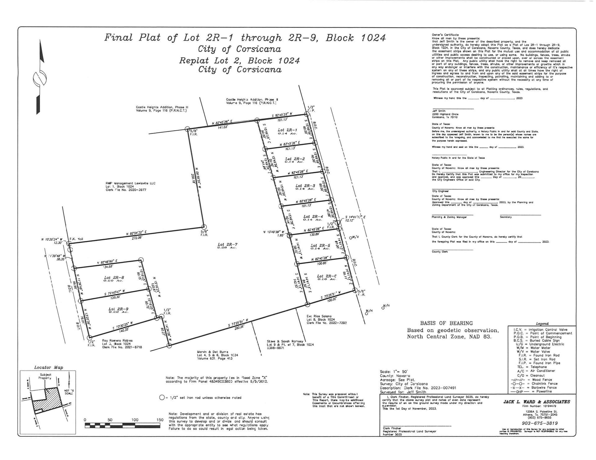 0.88 acres in Navarro County