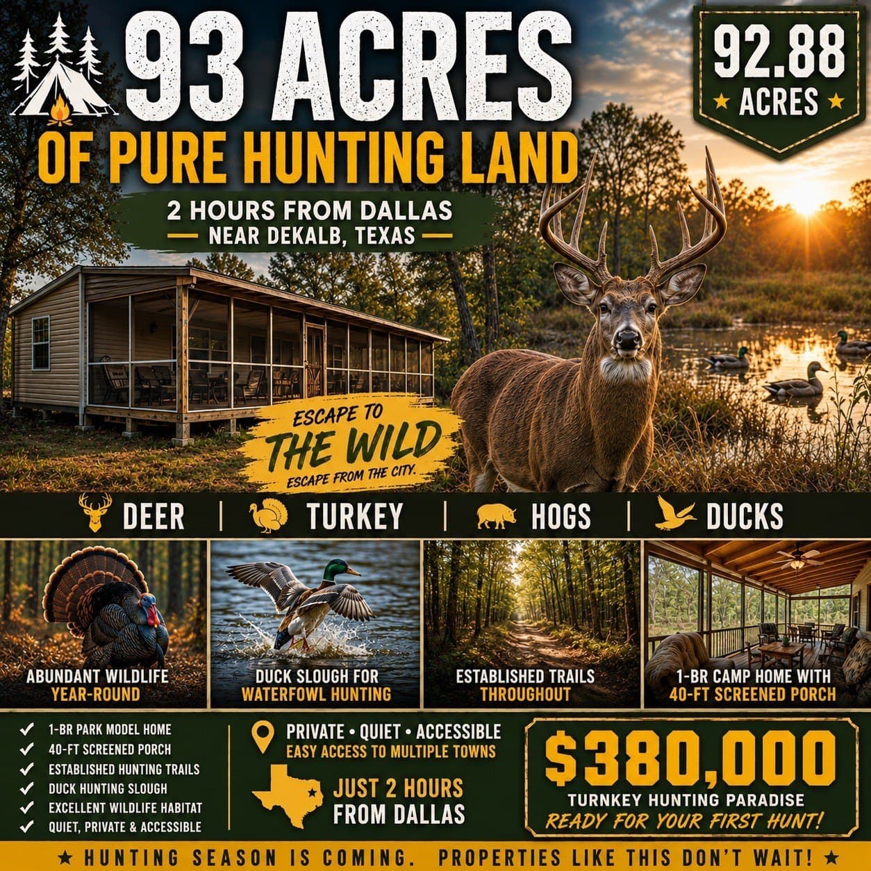 92.88 acres in Bowie County