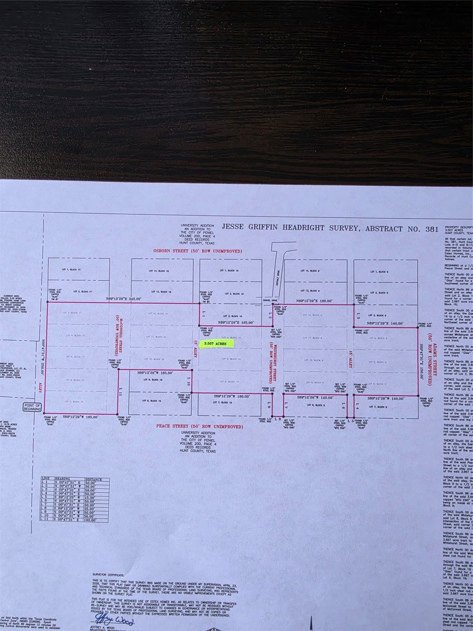 3.51 acres in Hunt County