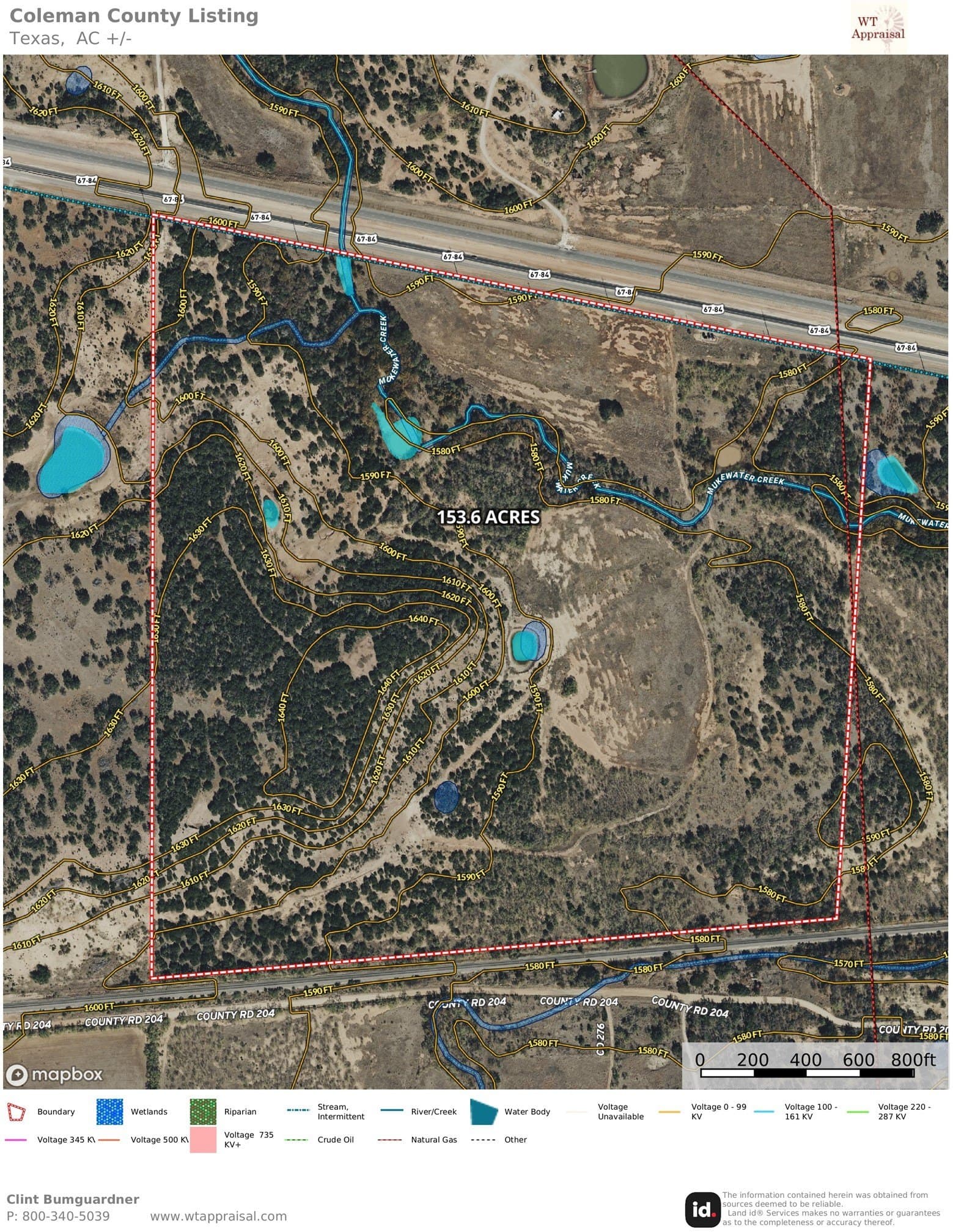 153.6 acres in Coleman County
