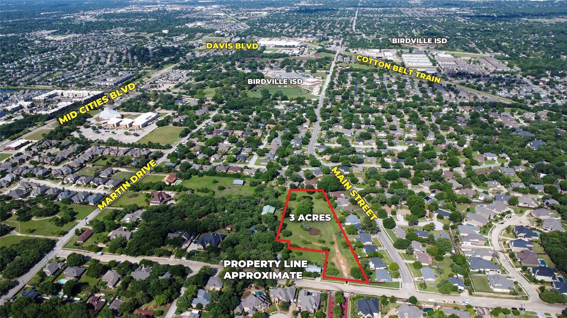 3 acres in Tarrant County