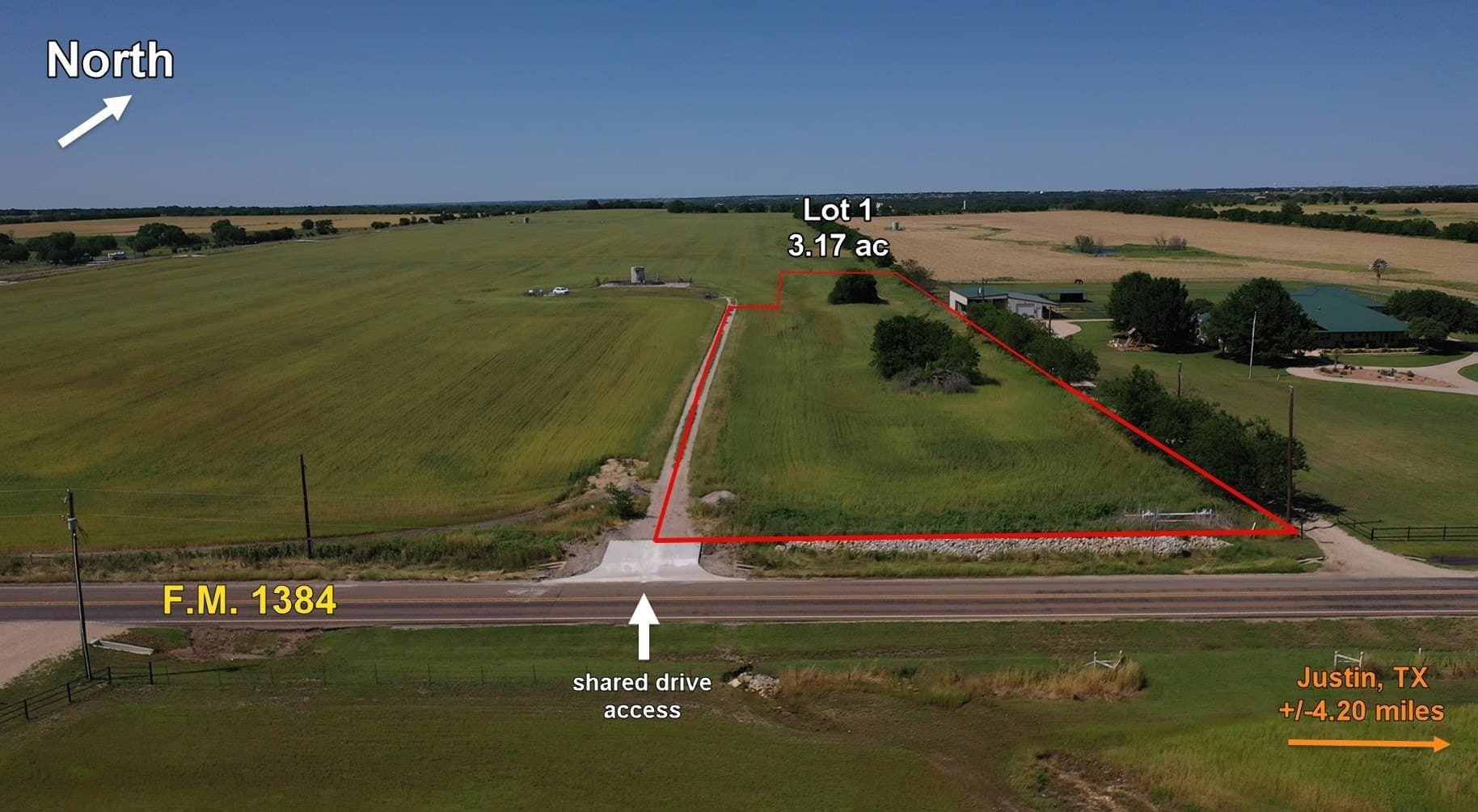 3.17 acres in Denton County