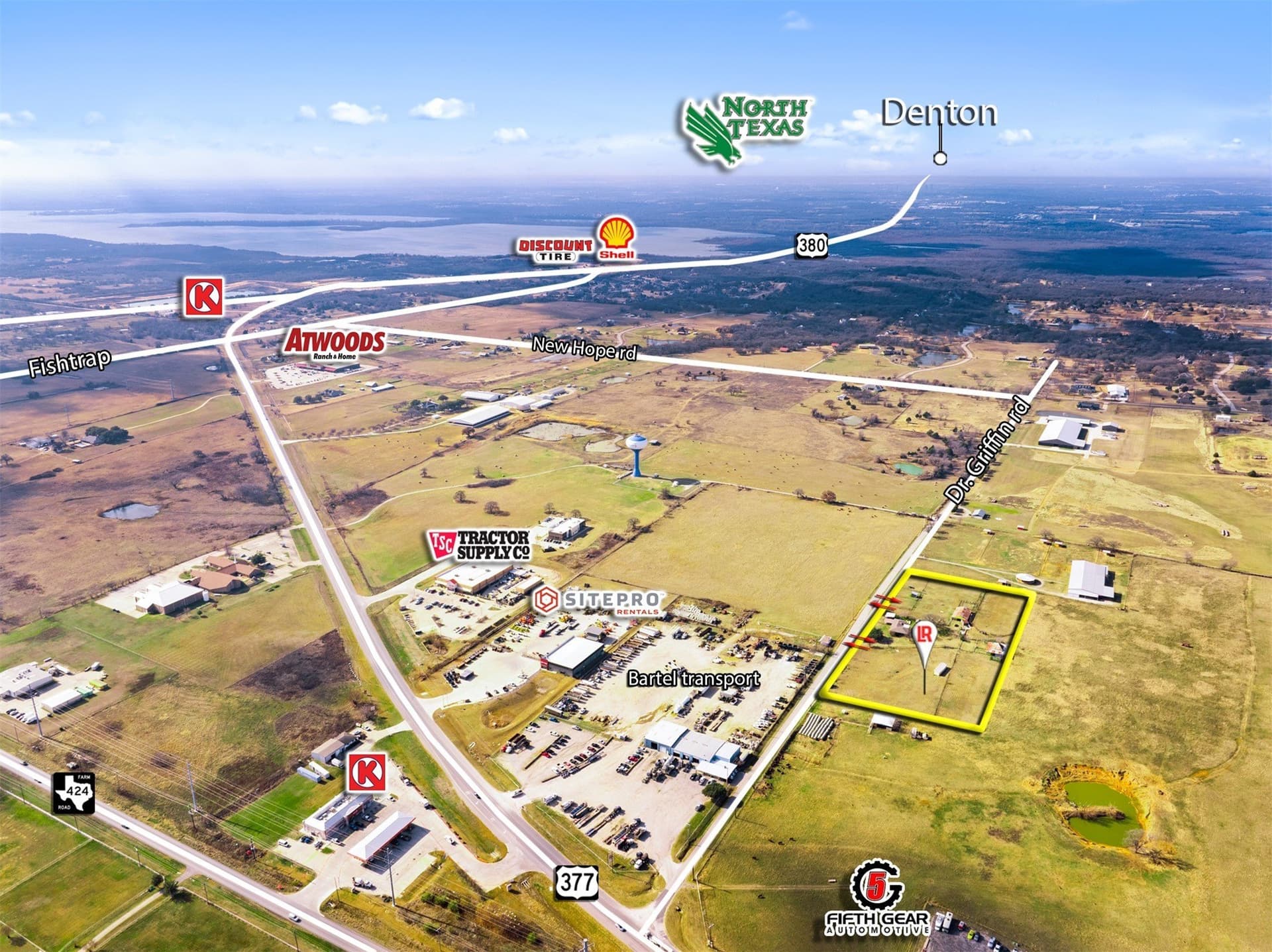 5.55 acres in Denton County
