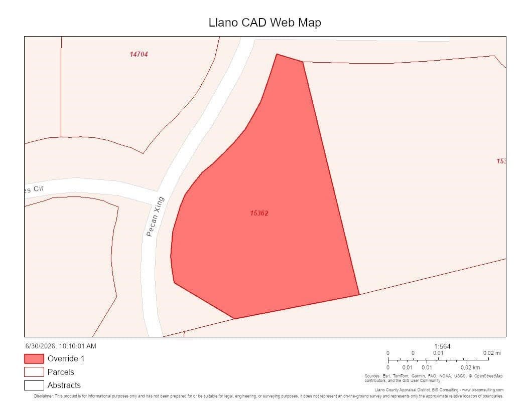 0.21 acres in Llano County