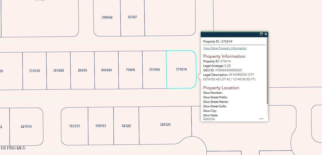 0.28 acres in El Paso County