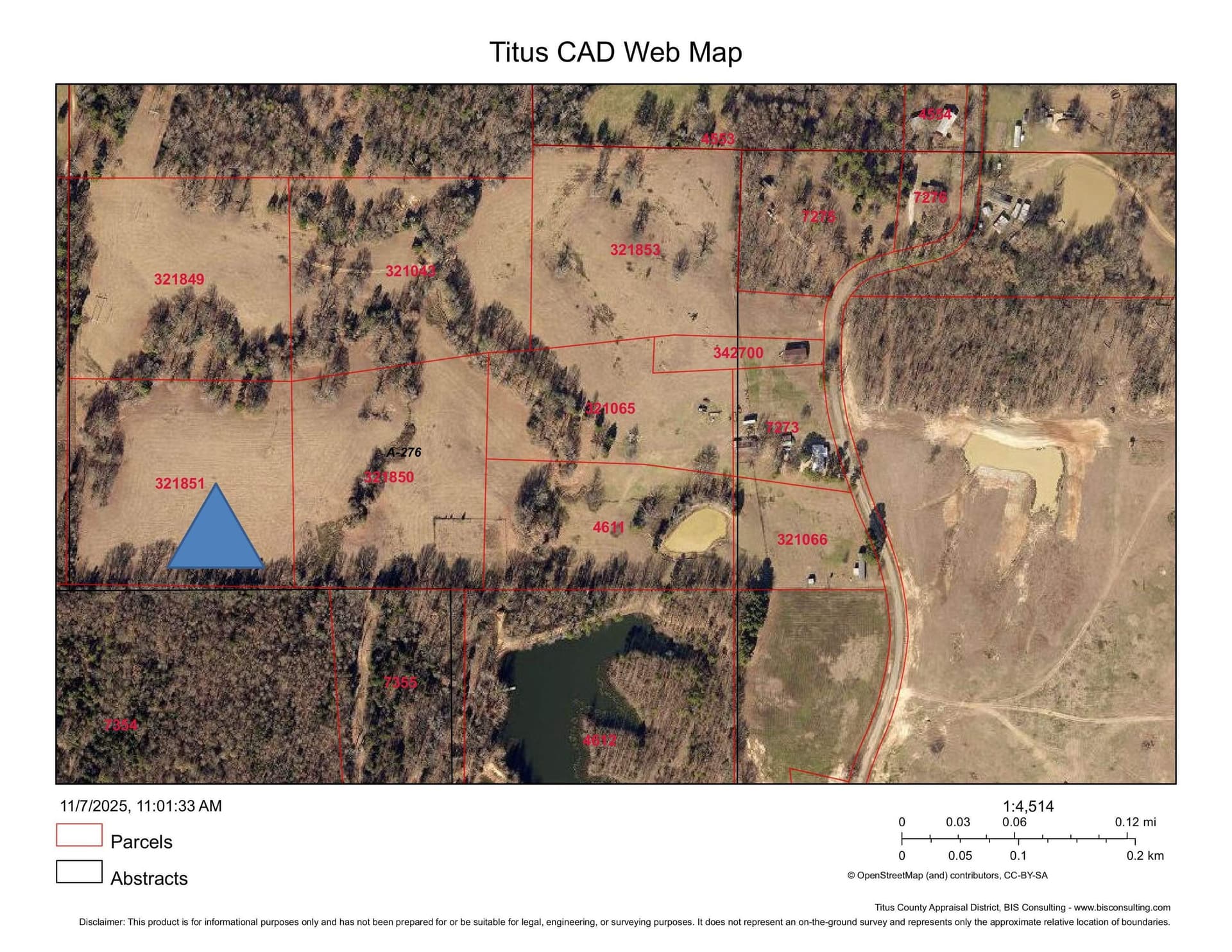 8.01 acres in Titus County