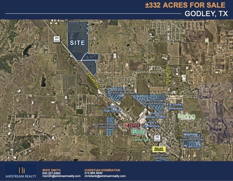 332.53 acres in Johnson County