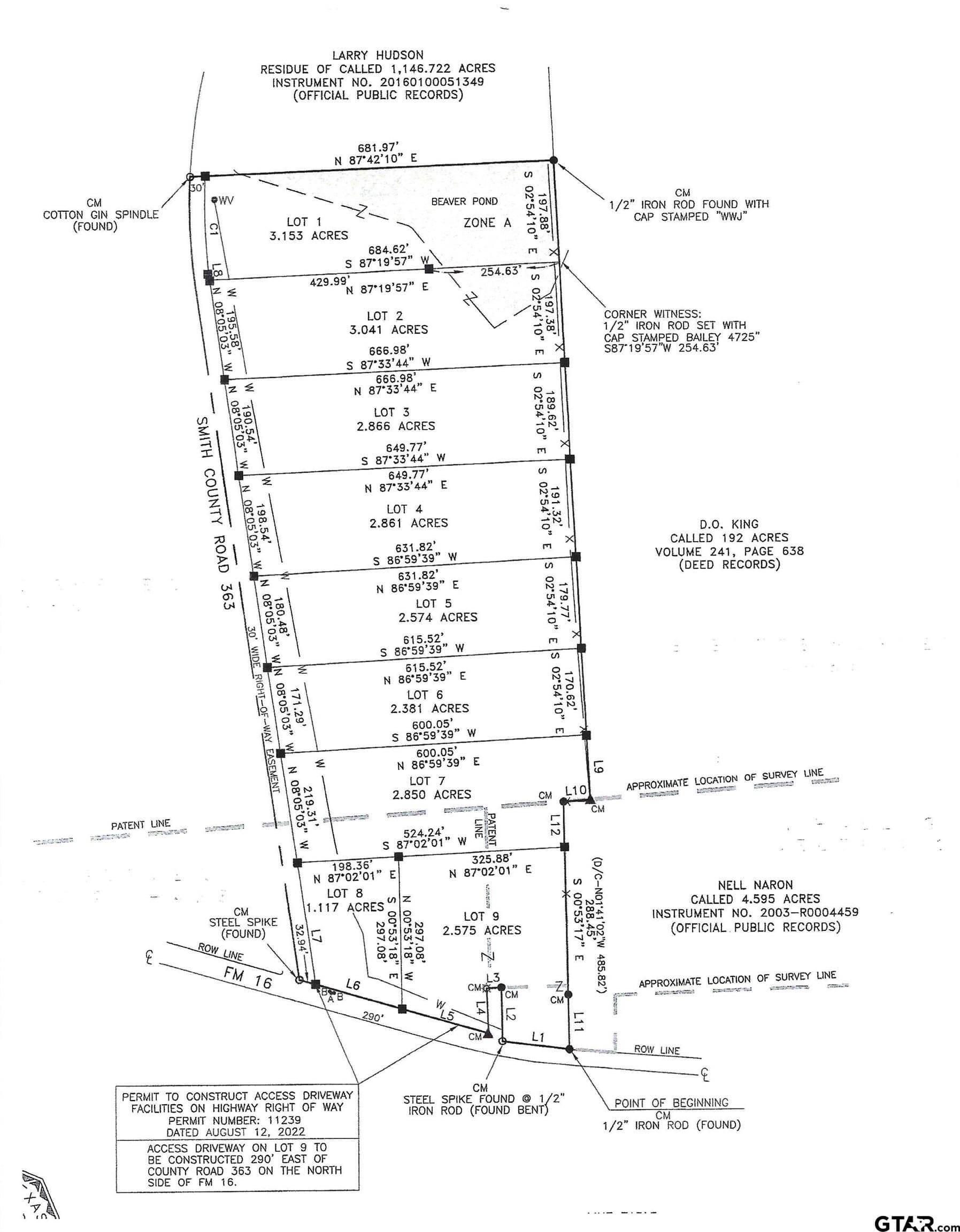 2.86 acres in Smith County