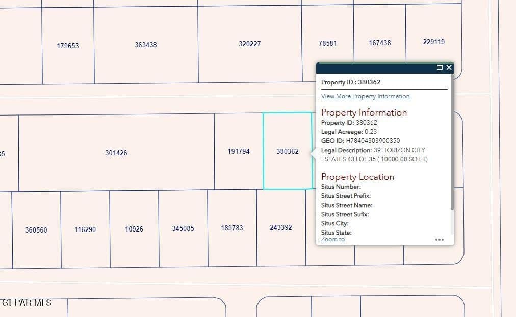 0.23 acres in El Paso County