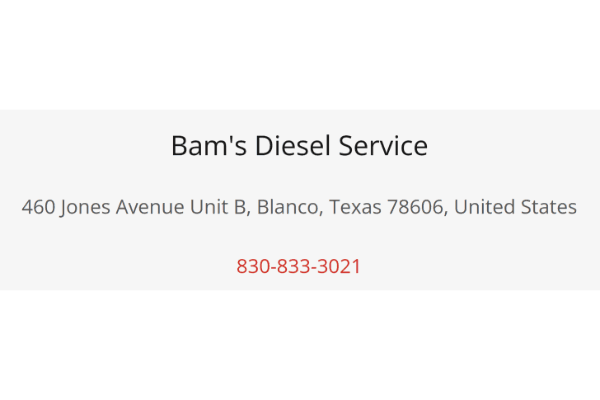 Bam's Diesel Service
