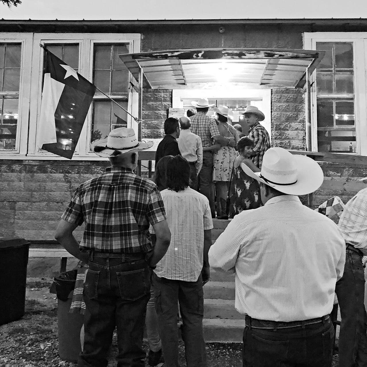 people in line to Twin Sisters Dancehall